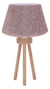 Duolla - Stolná lampa BOUCLE 1xE27/15W/230V pr. 28 cm hnedá/drevo