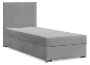 Čalúnená posteľ ZONZA 90x200 cm s pružinovým matracom Sivá III