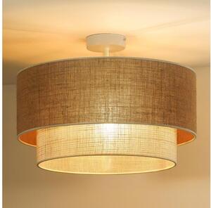 Duolla - Prisadený luster YUTE BOHO 1xE27/15W/230V pr. 45 cm hnedá/krémová