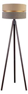 Duolla - Stojacia lampa DUO 1xE27/60W/230V pr. 44 cm béžová/šedá/wenge
