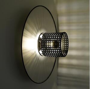 Duolla - Nástenné svietidlo TOKYO RATTAN 1xE27/15W/230V pr. 50 cm strieborná/čierna