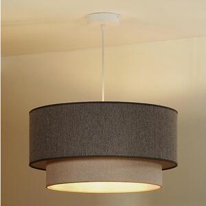 Duolla- Luster na lanku BOHO ECO RECYCLING 1xE27/15W/230V pr. 45 cm hnedá/krémová