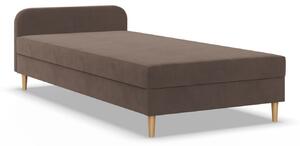 Čalúnená posteľ CASPE s čelom 80x200 cm s pružinovým matracom Hnedá