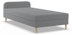 Čalúnená posteľ CASPE s čelom 80x200 cm s pružinovým matracom Sivá I