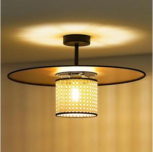 Duolla - Prisadený luster TOKYO RATTAN 1xE27/15W/230V pr. 50 cm zlatá/ratan