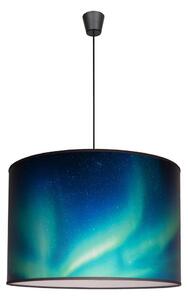 Duolla - Luster na lanku PRINT L 1xE27/40W/230V pr. 45 cm čierna/tyrkysová