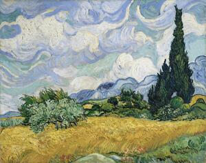 Obrazová reprodukcia Wheatfield with Cypresses, 1889, Vincent van Gogh