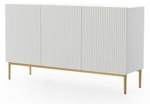 Komoda Nicole 150 cm - biely mat / zlatá