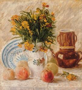 Obrazová reprodukcia Vase with Flowers, Coffeepot and Fruit, Vincent van Gogh