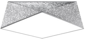Stropné svietidlo Hexa, 1x sivé plastové tienidlo, (biely plast), (fi 45 cm)