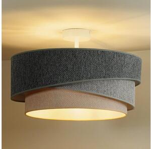 Duolla-Prisadený luster KOBO ECO REC. 1xE27/15W/230V pr.45 cm zelená/šedá/krémová