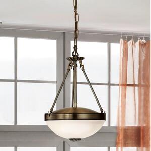 Eglo 82747 - Luster na reťazi SAVOY 2xE27/60W/230V bronzová