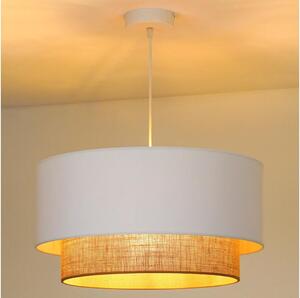 Duolla - Luster na lanku BOHO 1xE27/15W/230V pr. 45 cm biela/hnedá