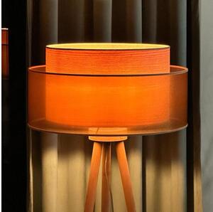 Duolla - Stojacia lampa WOOD BOHO 1xE27/15W/230V pr. 45 cm medená/hnedá/béžová