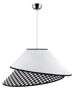 Duolla - Luster na lanku COCO 1xE27/40W/230V pr. 50 cm biela/čierna