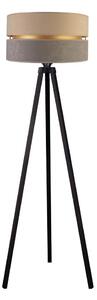 Duolla - Stojacia lampa DUO 1xE27/60W/230V pr. 44 cm béžová/šedá/wenge
