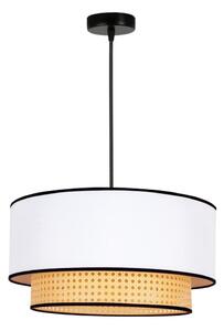Duolla - Luster na lanku BOHO 1xE27/15W/230V pr. 45 cm biela/ratan