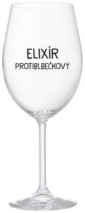 Priehľadný pohár na víno 350 ml - ELIXÍR PROTIBLBEČKOVÝ