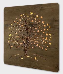Podsvietený obraz strom Javor (Led obraz stromu 62x62 cm)
