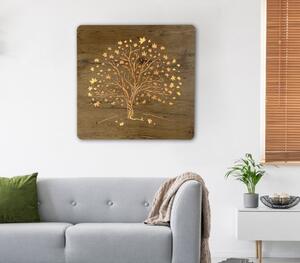 Podsvietený obraz strom Javor (Led obraz stromu 62x62 cm)