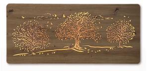 Svietiaci obraz Tri lipy (Led obrazy na stenu priroda 110x50 cm)