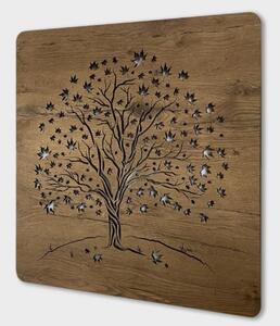Podsvietený obraz strom Javor (Led obraz stromu 62x62 cm)