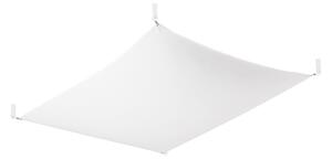 Stropné svietidlo Luna, 1x biele textilné tienidlo, (80 cm)