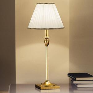 Stolná lampa Donata Ø 25,4 cm, Krémová / jantárovo žltá, Obývacia izba / jedáleň, Plast, Starožitný, Stojacie svietidlo
