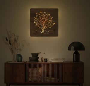 Svietiaci obraz strom Orech (Podsvietený obraz na stenu 62x62 cm)