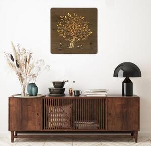 Svietiaci obraz strom Orech (Podsvietený obraz na stenu 62x62 cm)