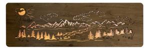 Podsvietený obraz vrchy a les (Vidiecke obrazy krajinka 120x40 cm)