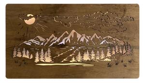 Podsvietený obraz Vrchy (Vidiecke obrazy krajinka 80x45 cm)