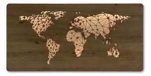Led obraz s mapou sveta (Obraz do kancelárie mapa sveta 120x60 cm)