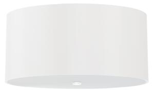 Stropné svietidlo Otto, 1x biele textilné tienidlo, (biele sklo), (fi 50 cm)