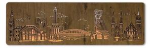 Svietiaci obraz Mesto (Moderné obrazy do obývačky 120x40 cm)