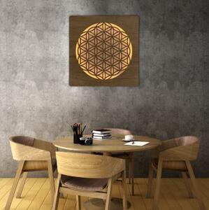 Obraz Kvet života s led podsvietením (Led dizajnový obraz na stenu 62x62 cm)