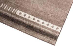 Moderný kusový koberec MAROKO - CENTER STAR tmavo béžový L916A - 140x190 cm