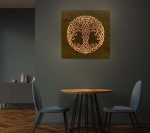 Obraz Keltský strom života s led podsvietením (Led dizajnový obraz na stenu 62x62 cm)