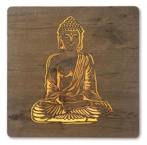 Svietiaci obraz Buddha (Led dizajnový obraz na stenu 62x62 cm)