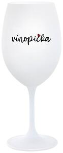 Biely pohár na víno 350 ml - VÍNOPIČKA