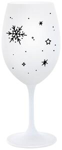 Biely pohár na víno 350 ml - ZIMĚNKA