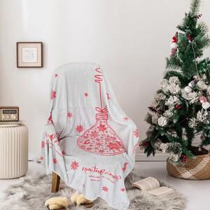 Vianočná deka Christmas time sivá 150x200cm TiaHome