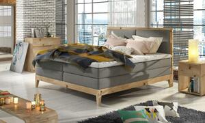WERSAL Boxspring posteľ massiv wood IDA 180x200 - výber poťahu zo vzorkovníka