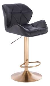 LuxuryForm Barová stolička MILANO na zlatom tanieri - čierna