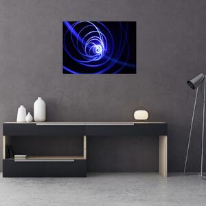 Obraz modrých špirál (70x50 cm)