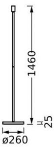 Stojacia lampa LEDVANDE Decor Stick E27, výška 146 cm, tmavosivá