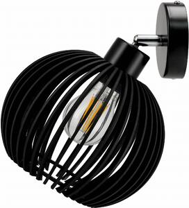 BERGE LED nástenné svietidlo 1x E27 čierna LUCA05-B