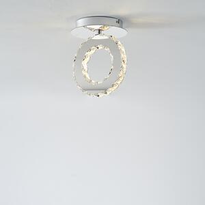 Stropné LED svietidlo GIRONA kruhové chróm