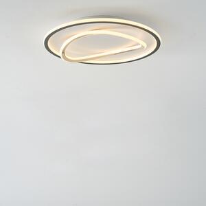Stropné svietidlo LED okrúhle čierno-zlaté 50 cm LENS