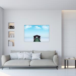 Obraz domu na mori (90x60 cm)